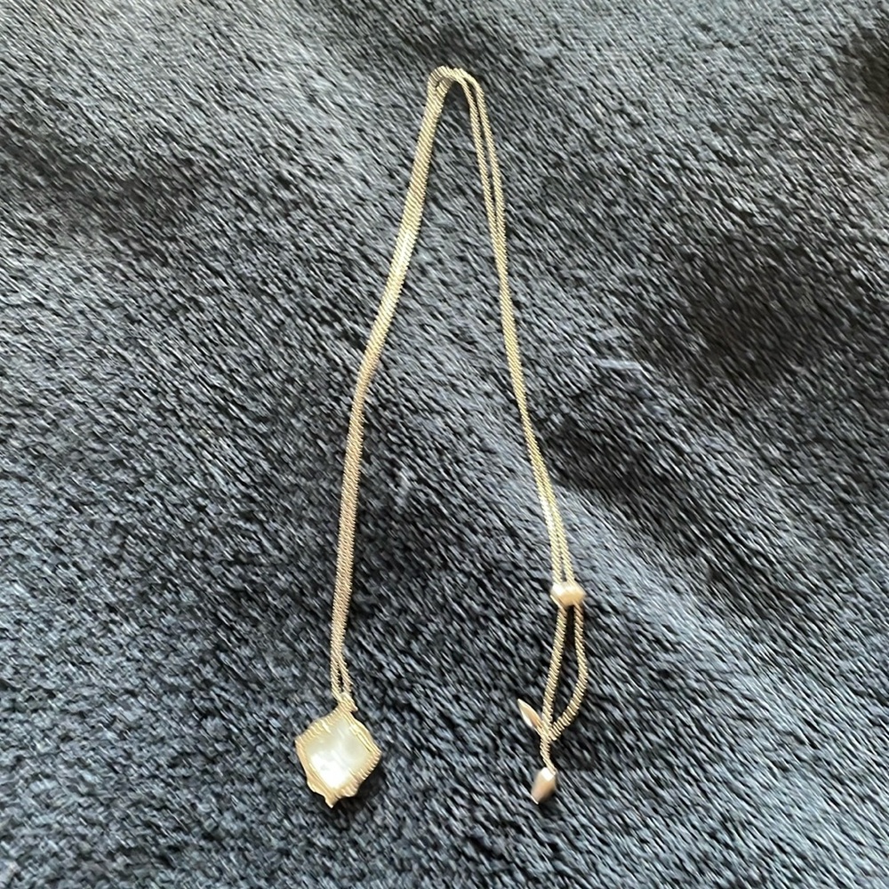 Kendra Scott Silver Mother of Pearl Necklace